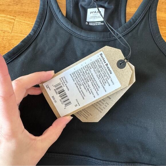 NWT Prana Becksa Bralette Black Padded Sports Bra Size Small - Picture 3 of 5